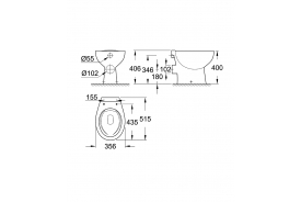 WC ŠOLJA GROHE BAU BALTIK RIMLESS  39430000